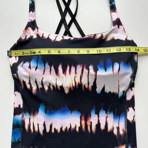 Lucy Let it Be Strappy Tie Dye Tank Top Small Athletic Yoga Running Training - Picture 7 of 16